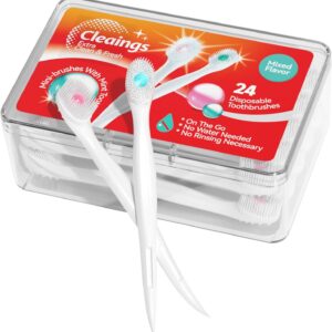 Mini Brushes-Disposable Toothbrushes with Toothpaste and Pick