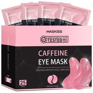 Under Eye Patches (25 Pairs), Caffeine Eye Masks for Dark Circles Puffy Eyes